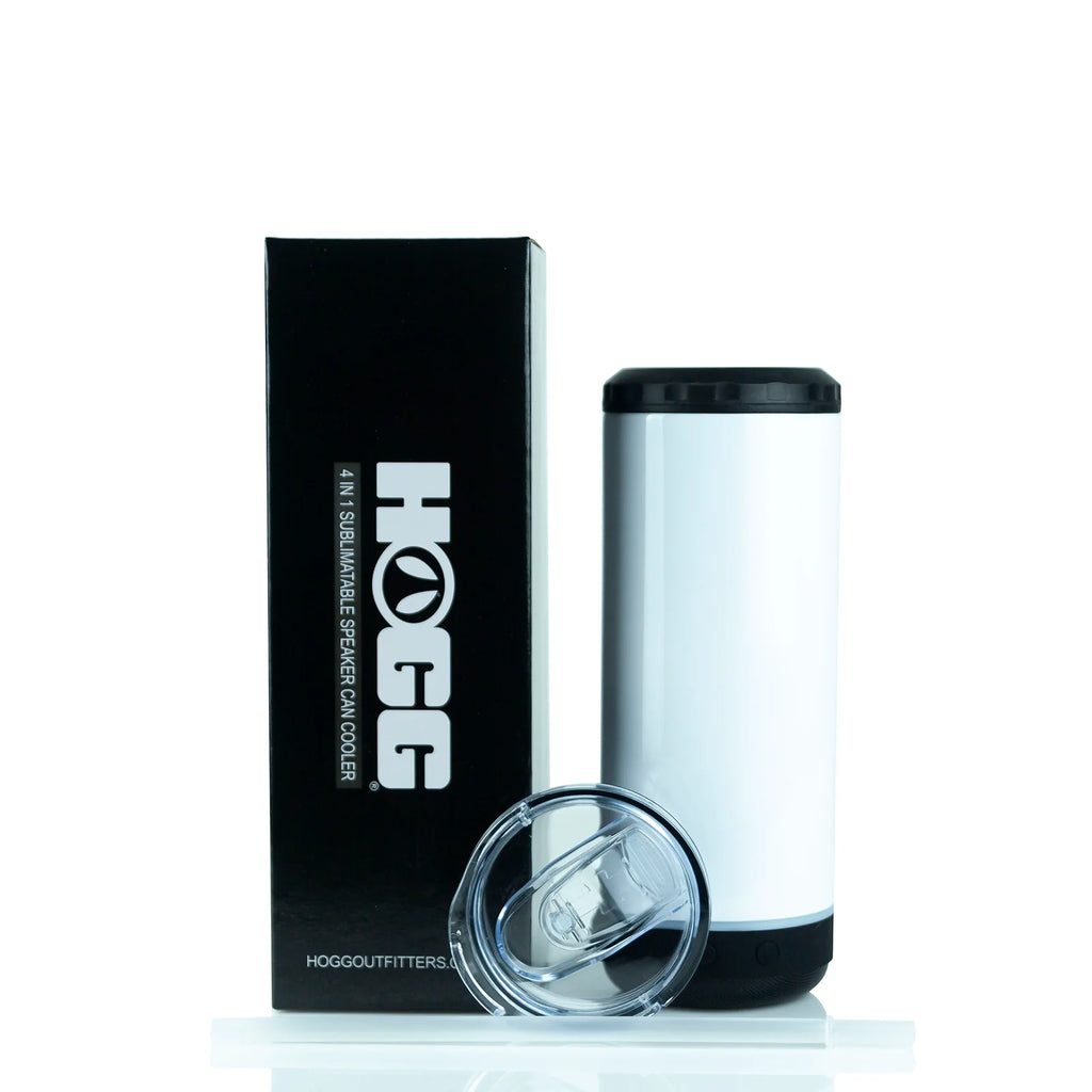 4 in 1 Sublimatable Speaker Can Cooler - Black Speaker
